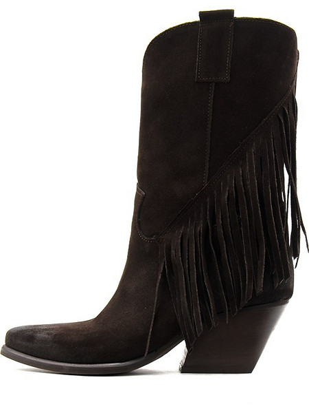 SUEDE LEATHER MID BOOTS WOMEN RICCIANERA