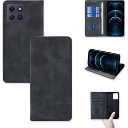 Sonique Vintage Magnet Wallet Θήκη Μαύρο (Motorola Moto G17 5G / Moto G17 Power 5G)