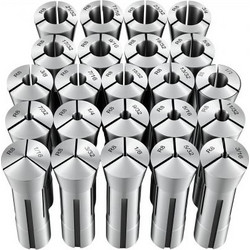 Σετ Συλλογής VEVOR R8 1/16"-3/4" 23 Τεμαχίων R8 Ακριβείας για Φρέζες, για Μηχανές Φρεζαρίσματος και Τρυπάνια, 0.0008" TIR Υψηλή Συγκεντρικότητα, Εργαλείο Τόρνου με Κουτί Αποθήκευσης με Ετικέτες, Χάλυβ