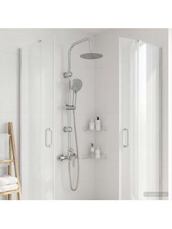 vidaXL Σύστημα Ντους Χρωμέ Ανοξείδωτο Ατσάλι 21 x 48 x 112 εκ