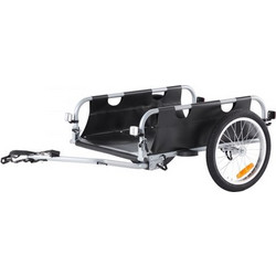 VEVOR Bike Cargo Trailer, χωρητικότητα 100 lbs, βαρέως τύπου καρότσι ποδηλάτου, αναδιπλούμενο συμπαγές χώρο αποθήκευσης & γρήγορη απελευθέρωση με γενικό κοτσαδόρο, τροχοί 16" ασφαλείς ανακλαστήρες, χω