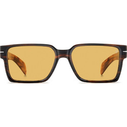 David Beckham DB7162/S EX4/HO Ανδρικά Γυαλιά Ηλίου Τετράγωνα Κοκάλινα Καφέ με Πορτοκαλί Φακό