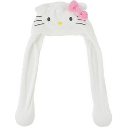 Hello Kitty White Παιδικό Σκουφάκι με Κινούμενα Αυτιά Ένα Μέγεθος