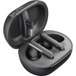 Poly Voyager Free 60+ UC M Carbon Black / BT700 USB-C Adapter + Touchscreen Charge Case - PN 7Y8H0AA
