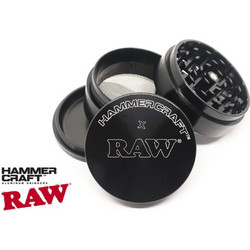 HAMMERCRAFT X RAW ALUMINIUM BLACK MEDIUM 56mm 4 PARTS GRINDER 716165304043