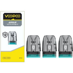 VooPoo ARGUS Top Fill Cartridge V2 Pod 3ml with coil 0.4ohm (3 ανταλλακτικά) 6941291574907