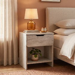 Κομοδίνο Mida Megapap χρώμα travertine 45x40x52εκ