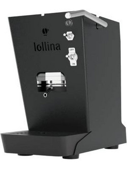 Lollocaffe Lollina+ Macchina da Caffe Nera + 40 Cialde 44mm