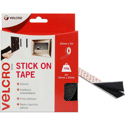 VELCRO Αυτοκόλλητη Ταινία Χριτς-Χρατς Μαύρη 5 m x 20 mm (60217)