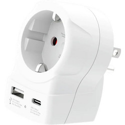 SKROSS 1500284E Αντάπτορας Πρίζας Universal με USB-A & USB-C