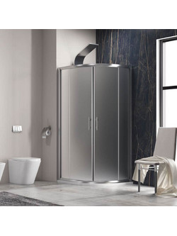 Καμπίνα ημικυκλική με icy κρύσταλλο FLORA 200 Cromo KARAG 90x90x190cm