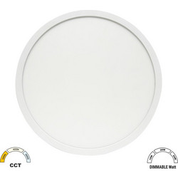 LED ΠΛΑΦΟΝΙΕΡΑ PC BACKLIT Φ283mm CCT 16-20-24W IP40 ΛΕΥΚΗ