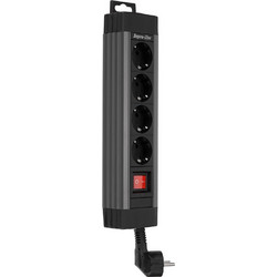 Πολύπριζο REV 4-fold 1,9m Supraline w. switch anthracite