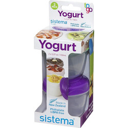 Sistema Yogurt To Go Σετ Δοχεία Φαγητού Πλαστικά 150ml 2τμχ