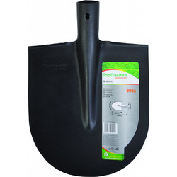 TOP GARDEN Φτυάρι στρογγυλό-ίσιο μαύρο 380457