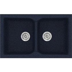 Sanitec Classic 336 Επικαθήμενος Νεροχύτης Γρανίτη Ματ Granite Blue 86x50cm