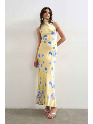 Topshop Vina Midi Φόρεμα Κίτρινο 31001216