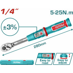 TOTAL ΕΠΑΓΓ. ΔΥΝΑΜΟΚΛΕΙΔΟ 1/4" / 5-25Nm (THPTW1425N8)