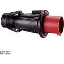 Fiche droite Hypra - IP44 - 32 A - 380/415 V - 3P+T - caoutchouc