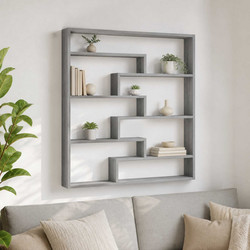 Ράφι Τοίχου Γκρι Sonoma 103 x 17 x 102 εκ. Επεξεργασμένο Ξύλο 8015021