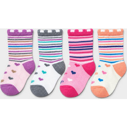 Design Baby Colorful Hearts Βρεφικές Κάλτσες 4 Τεμάχια DSNBB55-92-Πολύχρωμο
