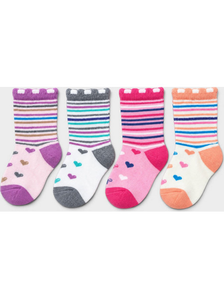 Design Baby Colorful Hearts Βρεφικές Κάλτσες 4 Τεμάχια DSNBB55-92-Πολύχρωμο