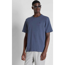 Antony Morato ανδρικό T-shirt με graphic logo Relaxed Fit - KS02702FA100240 Μπλε