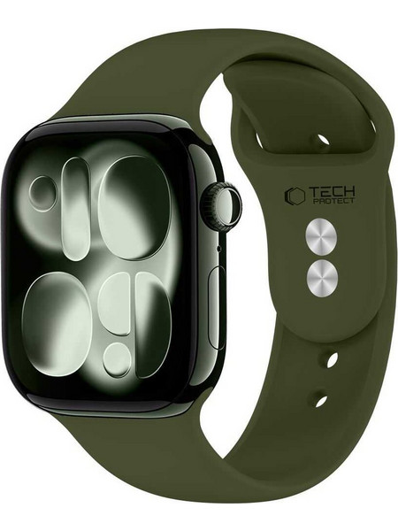 Tech-Protect Silicone Λουράκι Σιλικόνης Olive Green (Apple Watch 44 / 45 / 46 / 49mm)