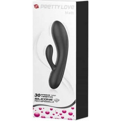 Pretty Love Matt Δονητής Rabbit 19cm Μαύρος