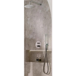 Karag Eternity S12022TM Brushed Steel - Θερμοστατικό Εντοιχιζόμενο Σύστημα Ντους 2 Εξόδων