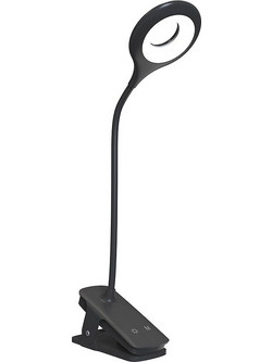 Wozinsky Ασύρματο Φωτάκι LED Reading Lamp με Clip + Type-C Καλώδιο Black