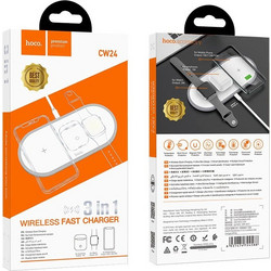 Hoco CW24 Ασύρματος Φορτιστής Qi Pad 10W White