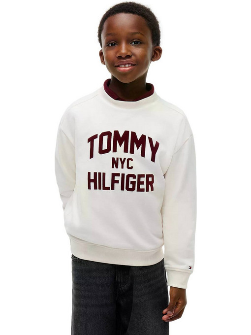 Tommy Hilfiger Παιδικό Φούτερ Λευκό KB0KB10631-8Y-16Y-YBH