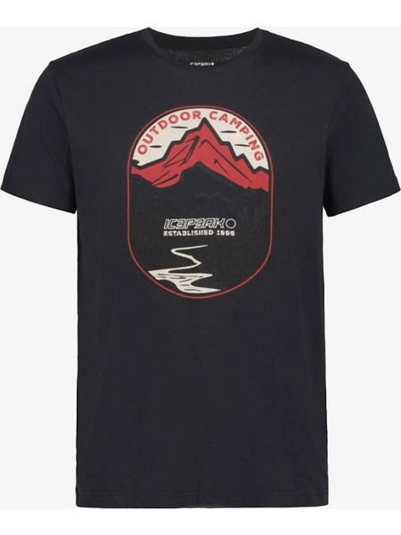 Icepeak Millington - Ανδρική Μπλούζα T-Shirt Anthracite 100% Cotton, Χρώμα: Anthracite