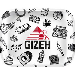Gizeh Rolling Tray Δίσκος Comic Edition Λευκό - Mini (18x14cm)