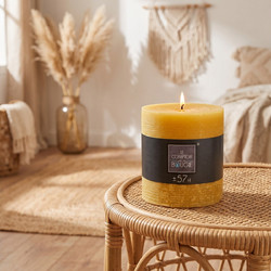 ΚΕΡΙΆ ΑΡΩΜΑΤΙΚΆ & ΔΙΑΚΟΣΜΗΤΙΚΆ OLIA YELL RND CANDLE 10X10103124B