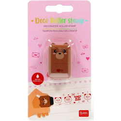 LEGAMI ROS0001 DECORATIVE ROLLER STAMP - DECO ROLLER STAMP - TEDDY BEAR BROWN