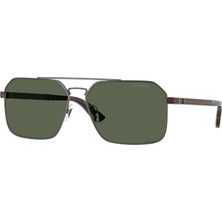 Versace VE2306 152771 Ανδρικά Γυαλιά Ηλίου Aviator Μεταλλικά Μαύρα με Πράσινο Φακό