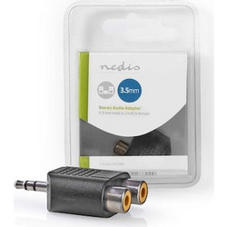 Nedis Cagb22940bk Stereo Audio Adapter 3.5 Mm Male - 2x Rca Female Black