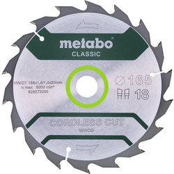 Metabo CordlessCutClassic 165x20 18 WZ 20