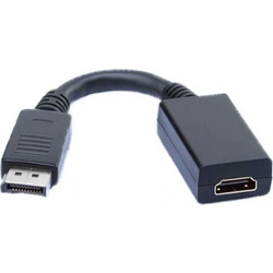 DeTech Μετατροπέας DP σε HDMI, ΟΕΜ, Μαύρο - 18219