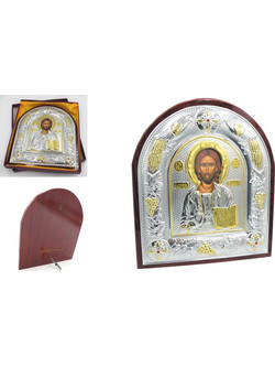 ΕΠΙΤΡΑΠΕΖΙΑ ΕΙΚΟΝΑ ΙΗΣΟΥ ΧΡΙΣΤΟΥ 20cm x 26cm ΜΕ ΞΥΛΙΝΗ ΚΟΡΝΙΖΑ ΚΑΙ ΜΕΤΑΛΛΙΚΗ ΔΙΑΚΟΣΜΗΣΗ 0620041