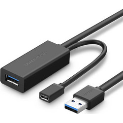 UGREEN US175, USB 3.0, micro USB, extension cable, 5m (black)