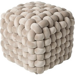 Das Home Διακοσμητικό Πουφ 43x43x40 2274 Beige