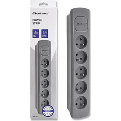 Qoltec Smart Πολύπριζο 3 Θέσεων με Καλώδιο 1.8m Γκρι 50275