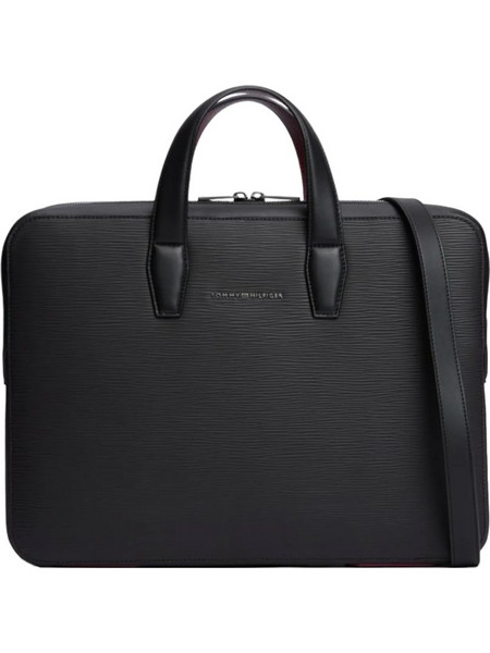 TOMMY HILFIGER SAFFIANO ΤΣΑΝΤΑ LAPTOP ΑΝΔΡΙΚΗ AM0AM14733-BDS (BDS/BLACK)
