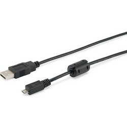 Equip USB 2.0 Cable A-MicroB 1,8m M/M black with ferrite core 128551