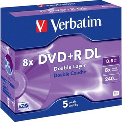 ΔΙΣΚΟΙ VERBATIM DVD+R DL 8,5GB 8X JC 5τεμ 43541