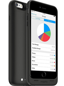 Θήκη Mophie Μπαταρίας space pack 32GB για iPhone 6S PLUS, 6 PLUS με 2.600mAh - ΜΑΥΡΗ