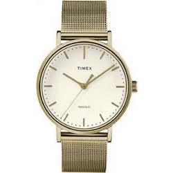 Timex The Fairfield Γυναικείο Ρολόι με Χρυσό Μεταλλικό Μπρασελέ TW2R26500
